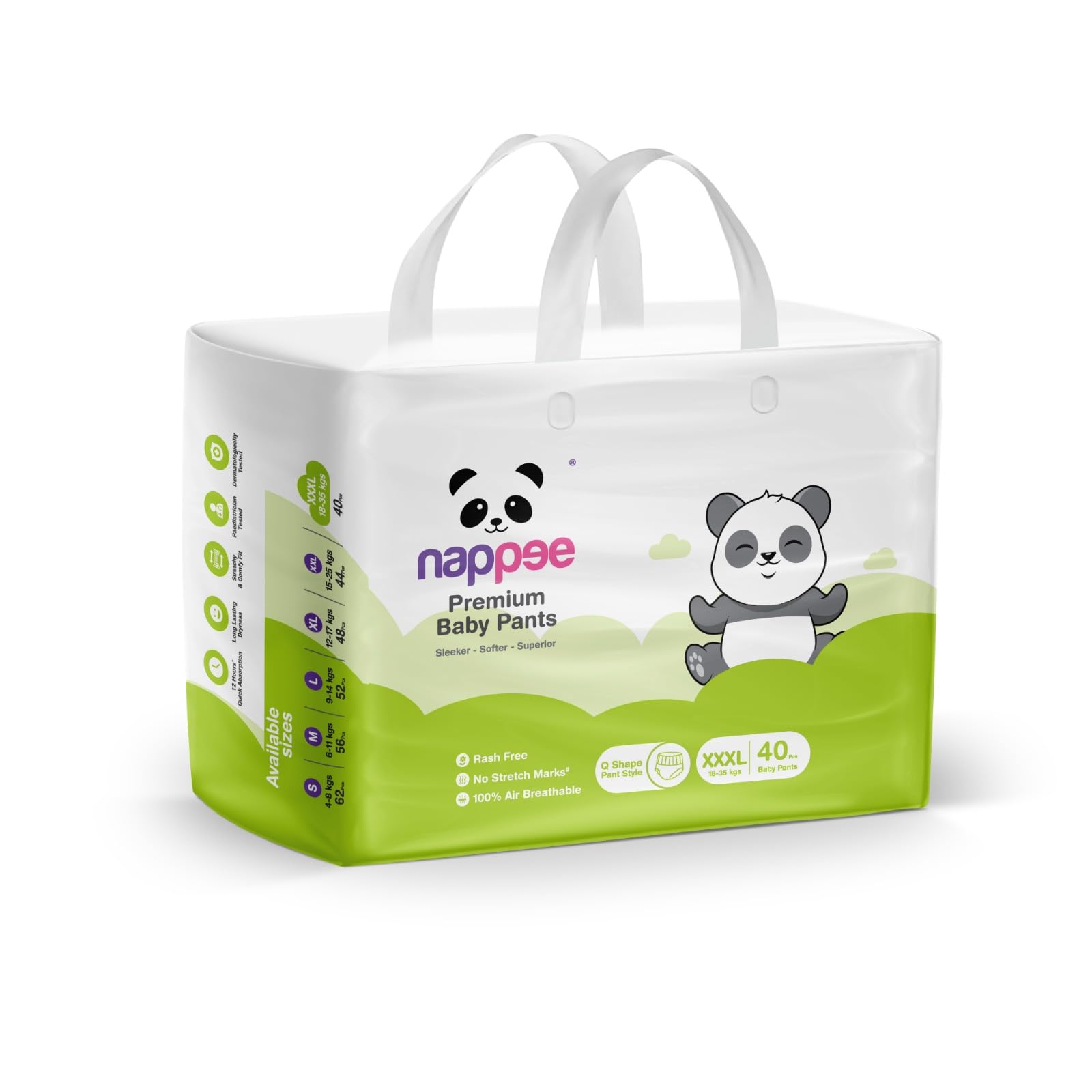 Buy nappee Diapers Ultra Soft Disposable Baby Diapers, (Size XXXL